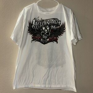Men’s XL To Hell and Back Skull T-Shirt Affliction Style